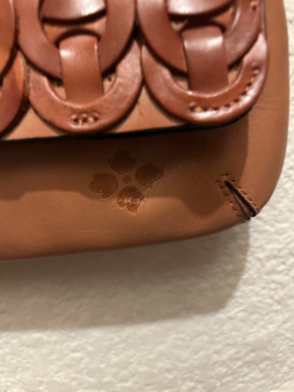 Patricia Nash Woven Leather Crossbody in Brown - Picture 3 of 8